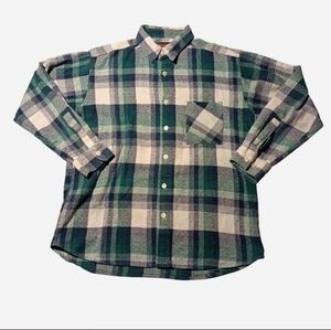 Highland Outfitters Green and Blue Plaid Men's Shirt